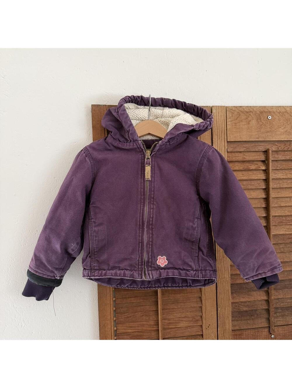 Vintage y2k purple Berne Sherpa workwear coat jacket toddler 2t